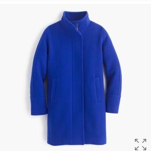 J Crew 
STADIUM-CLOTH  cocoon jacket size 2 in cobalt blue